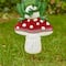 Glitzhome® 30" Metal Stacked Mushroom & Frog Yard Stake